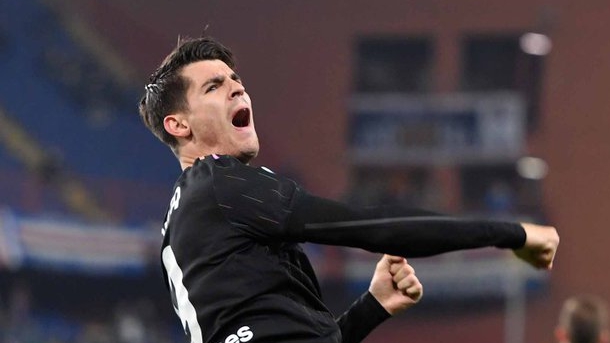 Sampdoria - Juventus 1-3, due gol di Morata