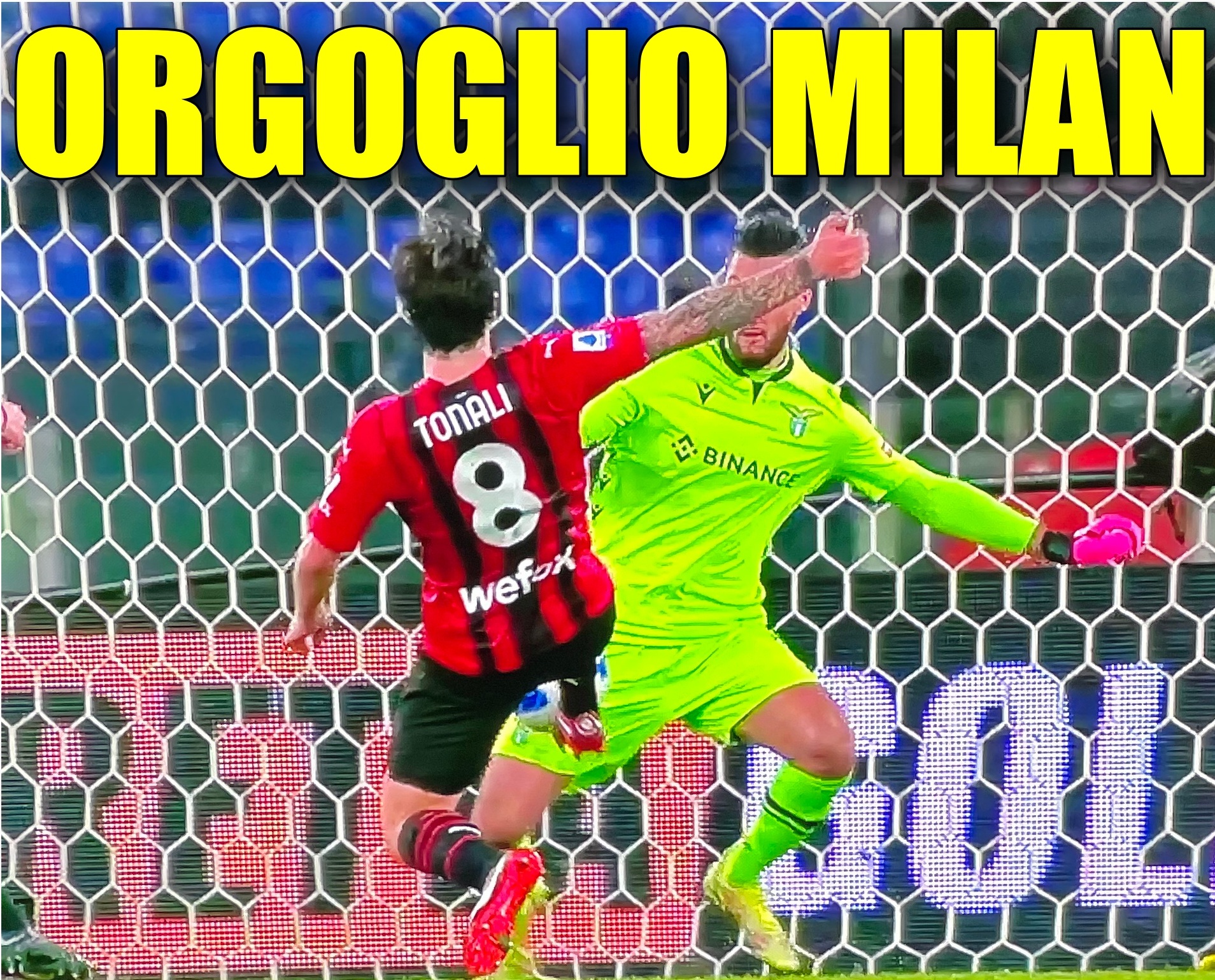 Lazio - Milan 1-2. gol decisivo di Tonali