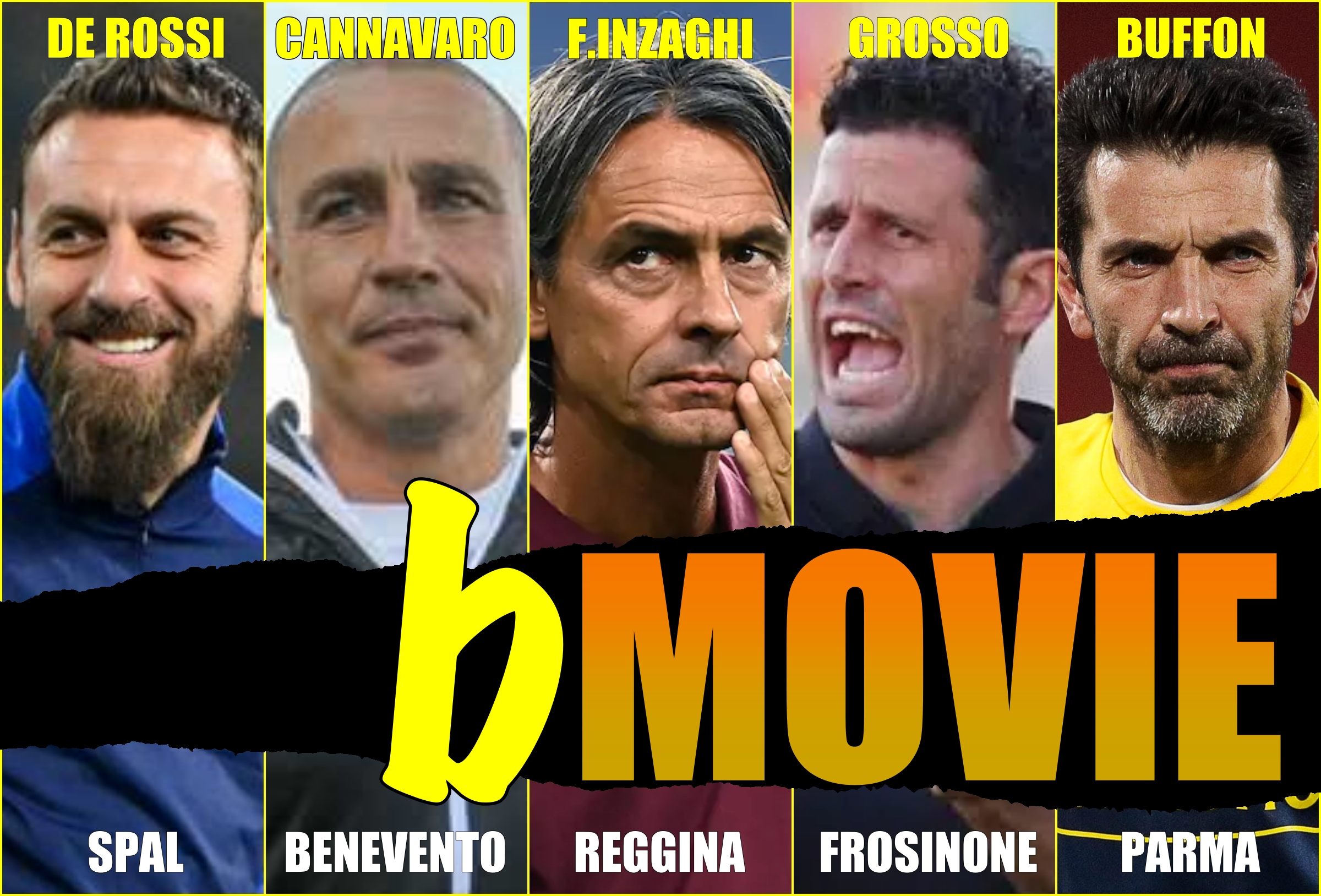 De Rossi. Cannavaro, Filippo Inzaghi, Grosso e Buffon in Serie B