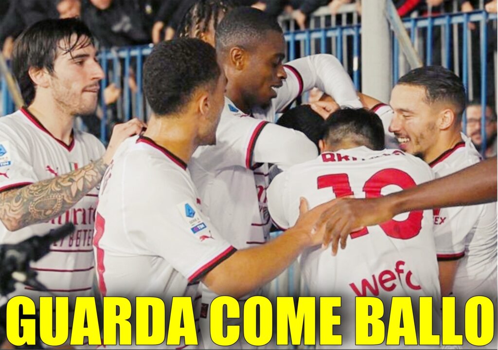 Empoli-Milan 1-3, gol di Rebic, Bajrami, Ballo Touré, Leao