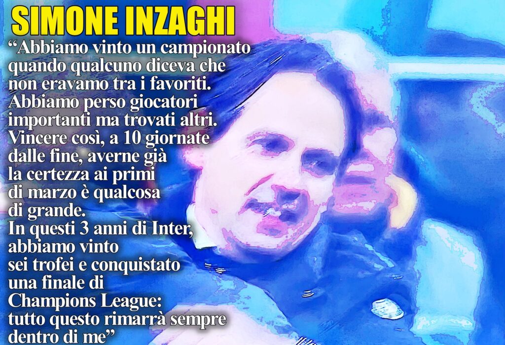 Milan - Inter 1-2, l Simone Inzaghi, alla sua terza stagione con l'Inter, conquista il primo scudetto da allenatore.