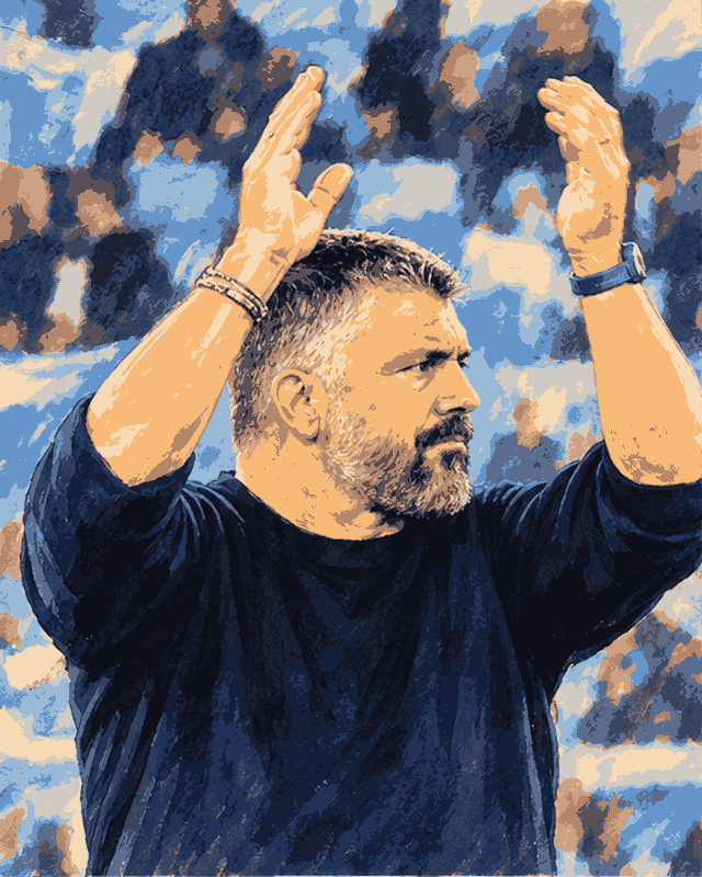 Rino Gattuso allenatore della Lazio prima in classifica